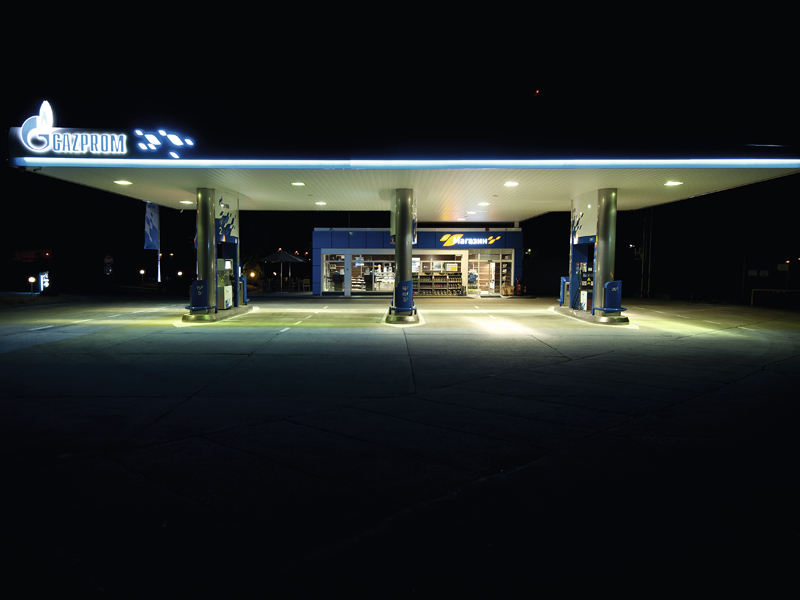 Exterior of petrol stations